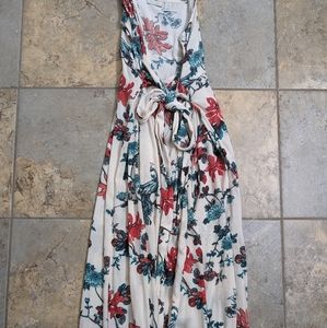 Hinge Floral Midi Wrap Dress